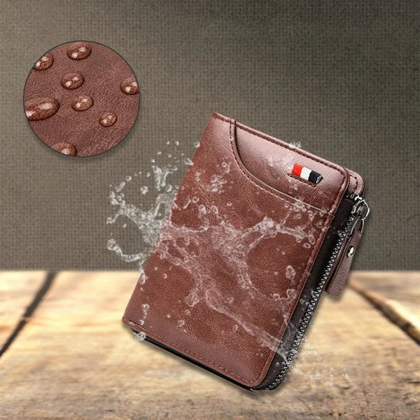 SecureBrand® | Multifunktionell RFID-blockerande plånbok i läder