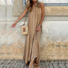 Ladda in bild i Galleri Viewer, Robyns® | Elegant ärmlös klänning i enfärgat