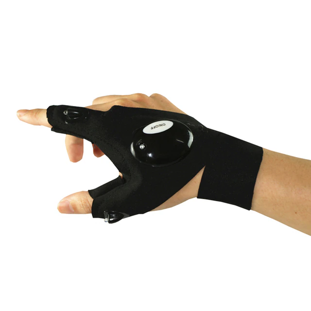 WristlightGloves® | Vattentät LED-nattlampa för handskar