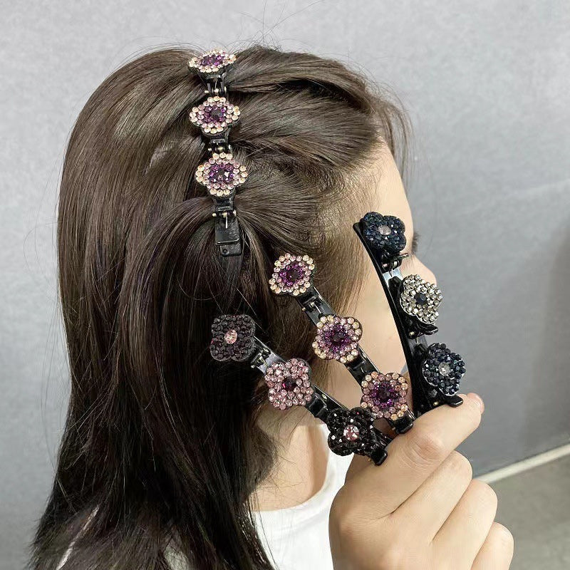 Clip It® | Tre blommor på sidan hårspänne