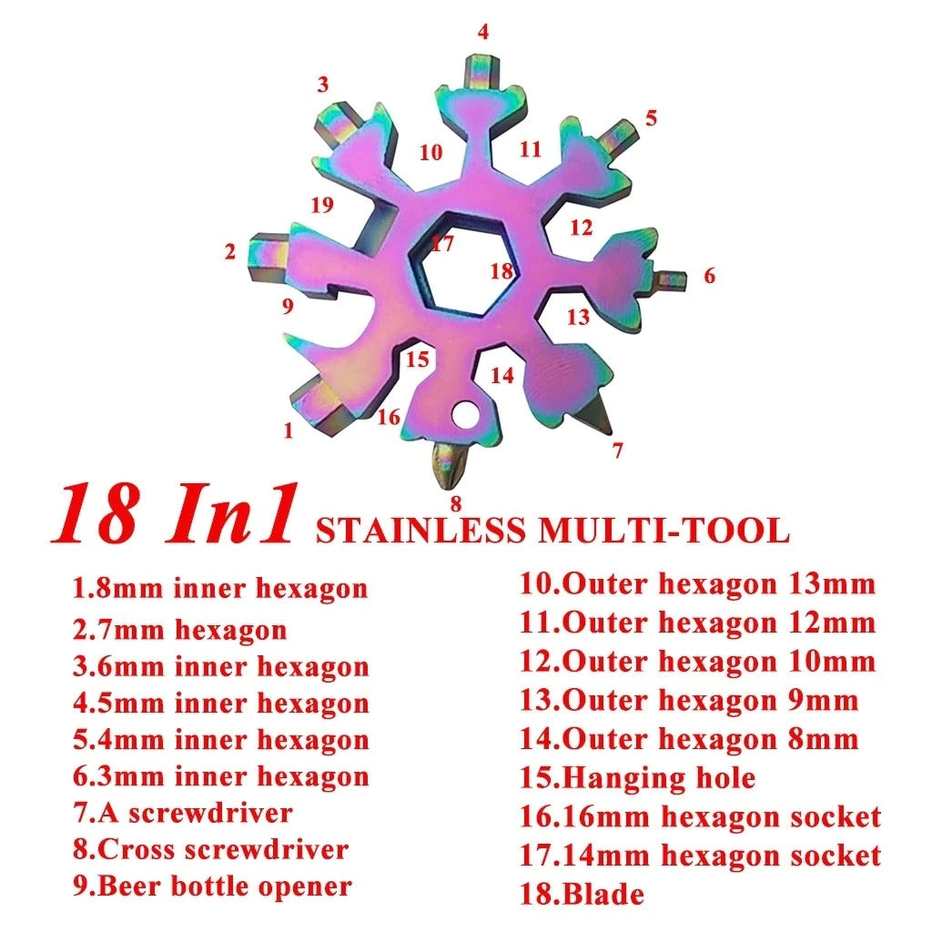 MultiCraft® | Multiverktyg 18-i-1 snöflingeskiftnyckel