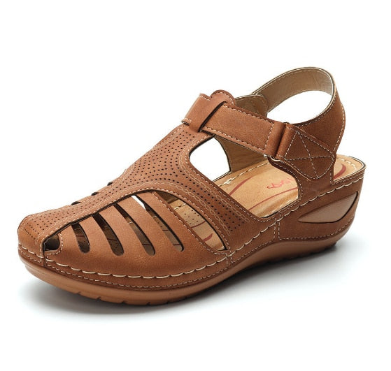 Letona® | Retro ortopediska sandaler i läder